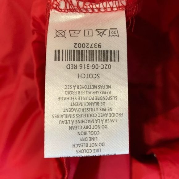 Five Four LA Jacket Men Medium Red Lightweight Elastic sleeve Stowaway Hood NWT - Picture 11 of 15